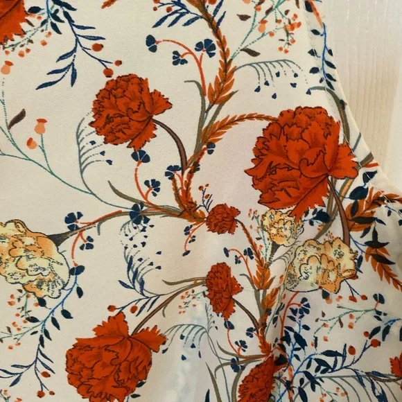 Jasmine & Juliana Floral Sleeveless Romper in Cream Orange Blooms - Picture 4 of 11